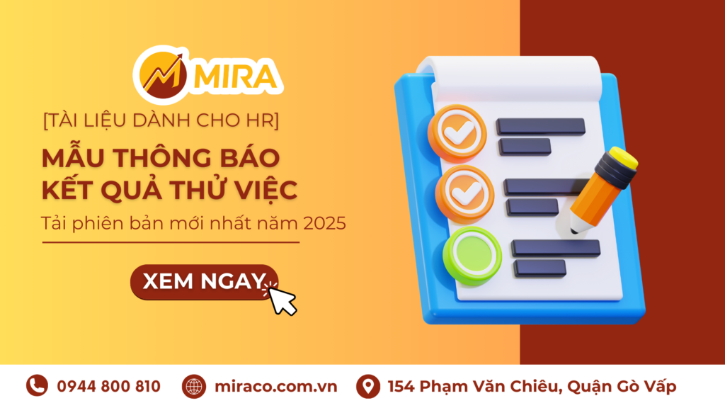 Mẫu thông báo kết quả thử việc