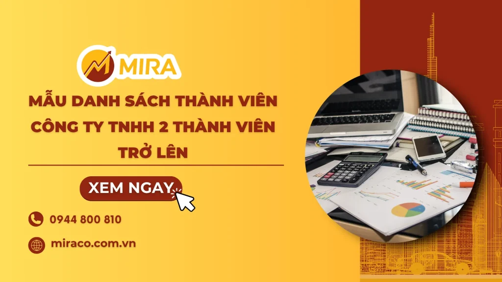 Mẫu danh sách thành viên công ty TNHH 2 thành viên trở lên