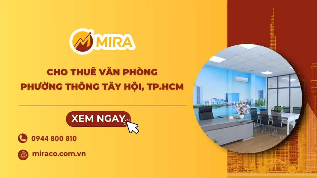 Cho thuê văn phòng phường Thông Tây Hội – Vị trí đẹp, giá ưu đãi