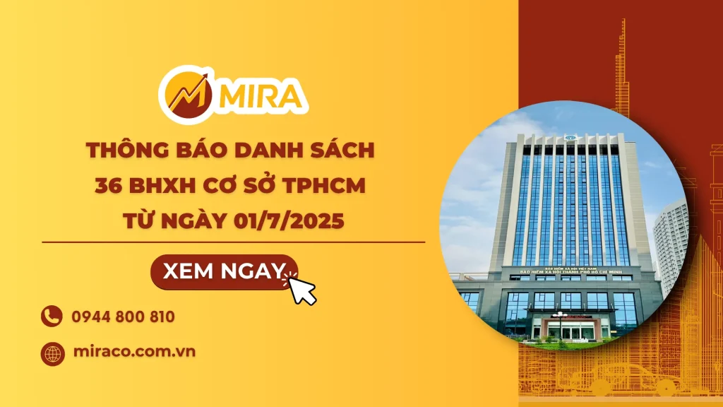 Thông báo danh sách 36 BHXH cơ sở TPHCM từ ngày 01/07/2025
