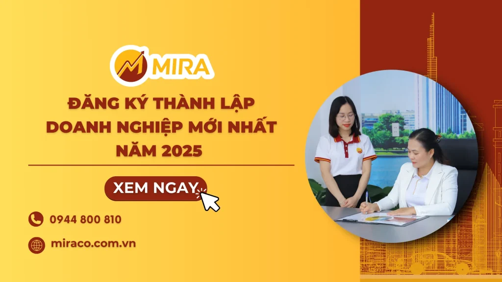 Đăng ký thành lập doanh nghiệp mới nhất 2025