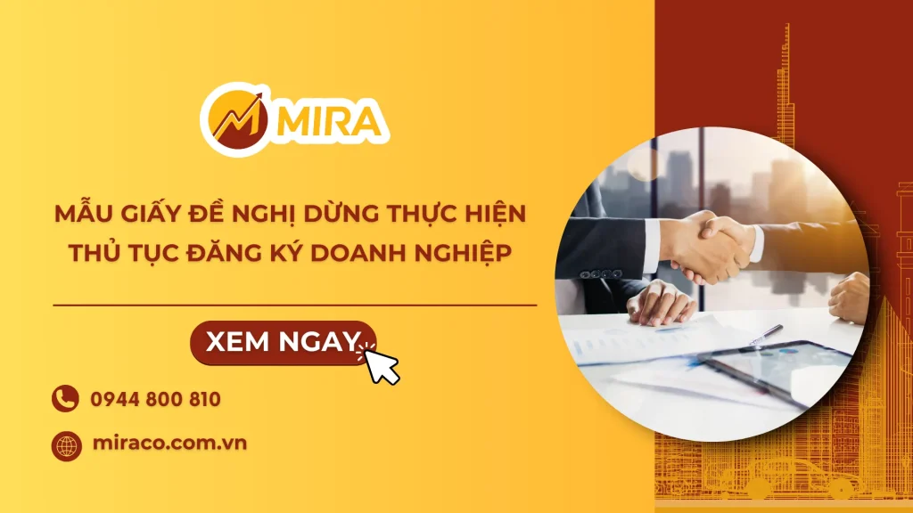 Mẫu giấy đề nghị dừng thực hiện thủ tục đăng ký doanh nghiệp mới nhất 2025
